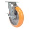 Vestil Polyurethane Swivel With Brake Caster 8 In. Diameter x 2 In. Width 1.25K Butterscotch/Silver CST-F34-8X2SI-SWB - alternate 2